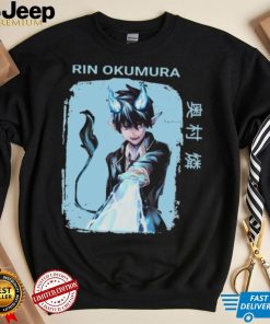 The Demon Exorcist Anime Okumura Rin Blue shirt