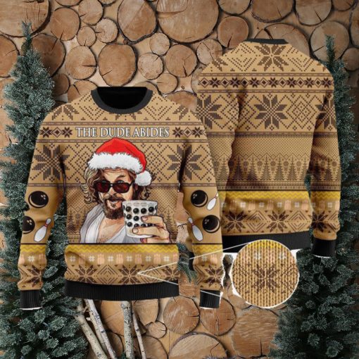 The Dude Abises The Big Lebowski Ugly Sweater Christmas Big Lebowski Wool Ugly Christmas Sweater