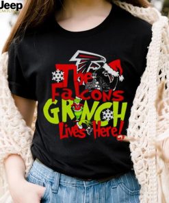 The Falcons Grinch lives here Christmas shirt