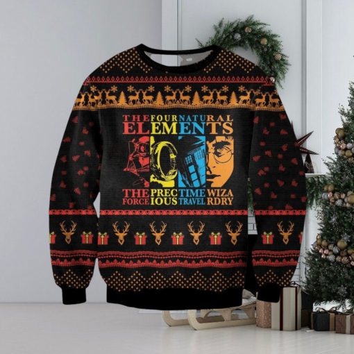 The Four Elements Movie Mashup Ugly Christmas Sweater