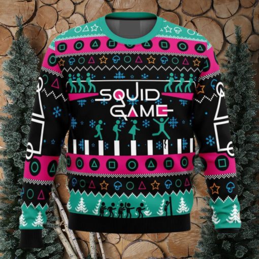 The Game is On Squid Game Christmas Sweater Woolen 3D Sweater Gift For Men And Women