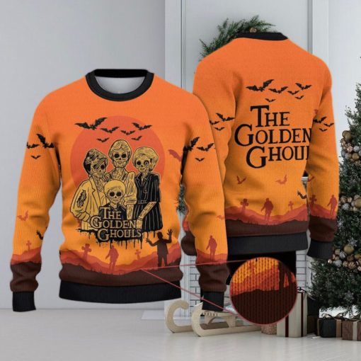 The Golden Ghouls Golden Girls Christmas 3D All Over Printed Ugly Christmas Sweater The Golden Girls Halloween