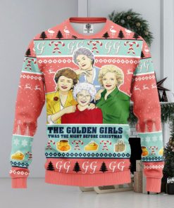 The Golden Girls Twas The Night Before Christmas AOP Print Christmas Ugly Sweater For Men Women