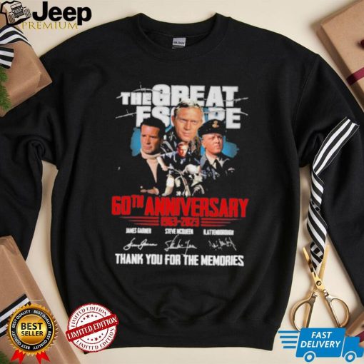 The Great Escape 60th Anniversary 1963 – 2023 Thank You For The Memories T Shirt