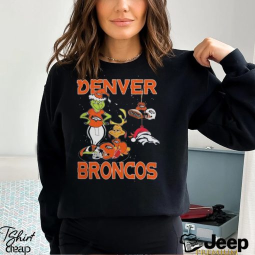 The Grinch And Dog Denver Broncos Christmas 2023 Shirt