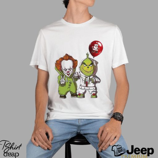 The Grinch And Pennywise Halloween Shirt