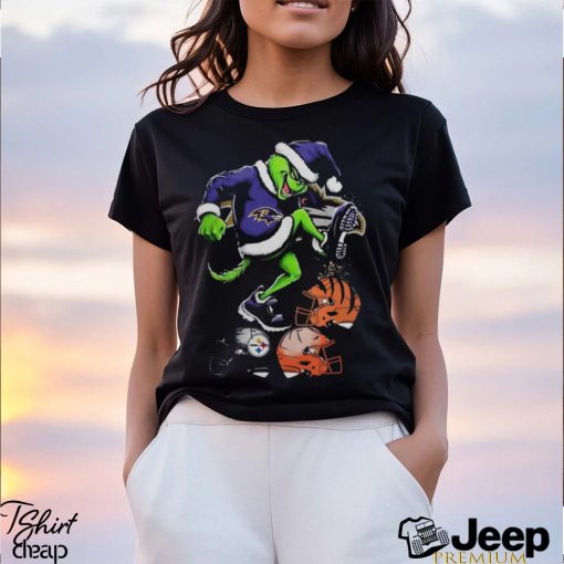 The Grinch Baltimore Ravens Stomp On NFL Teams Christmas T Shirt