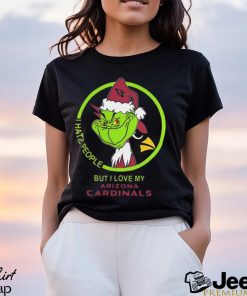 The Grinch Christmas I Hate People But I Love My Arizona Cardinals Shirt