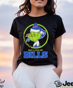 The Grinch Christmas I Hate People But I Love My Buffalo Bills Shirt