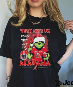 The Grinch Christmas They Hate Us Because Ain’t Us Alabama Crimson Tide Roll Tide Helmet Christmas T Shirt