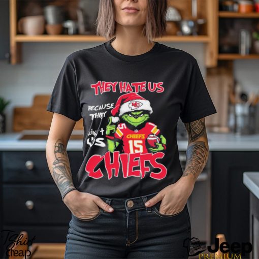 The Grinch Christmas They Hate Us Because Ain’t Us Kansas City Chiefs Football Shirt