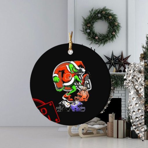 The Grinch Cleveland Browns Stomp On NFL Teams Christmas Ornament