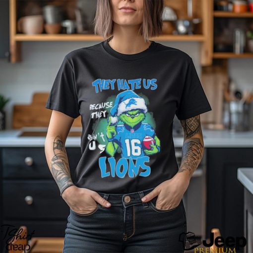 The Grinch Detroit Lions Christmas They Hate Us Because They Ain’t Us Lions Shirt