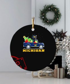 The Grinch Drive Truck Michigan Football Christmas Ornament