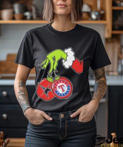 The Grinch Hand Hold Dallas Cowboys And Texas Rangers T Shirt