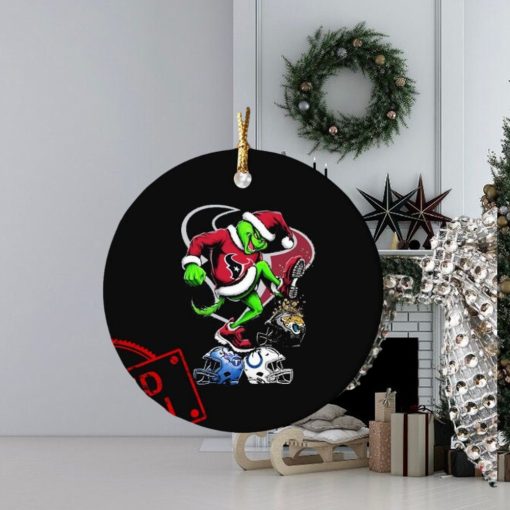 The Grinch Houston Texans Stomp On NFL Teams Christmas Ornament