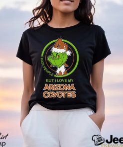 The Grinch I Hate People But I Love My Arizona Coyotes Logo T Shirt