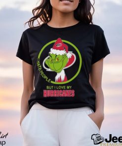 The Grinch I Hate People But I Love My Carolina Hurricanes Logo T Shirt