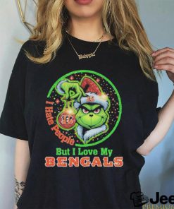 The Grinch I Hate People But I Love My Cincinnati Bengals Diamonds Christmas Shirt