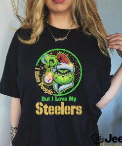 The Grinch I Hate People But I Love My Cincinnati Pittsburgh Steelers Christmas Shirt