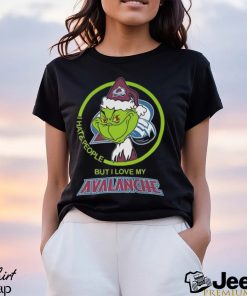 The Grinch I Hate People But I Love My Colorado Avalanche Logo T Shirt