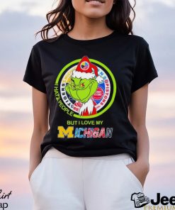 The Grinch I Hate People But I Love My Michigan Sports Teams Logo Tee Shirt