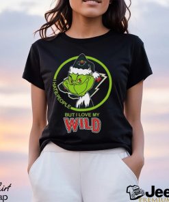 The Grinch I Hate People But I Love My Minnesota Wild Logo T Shirt