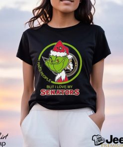 The Grinch I Hate People But I Love My Ottawa Senators Logo T Shirt