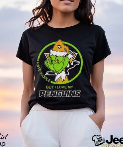 The Grinch I Hate People But I Love My Pittsburgh Penguins Logo T Shirt