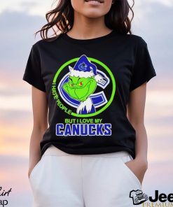 The Grinch I Hate People But I Love My Vancouver Canucks Logo T Shirt