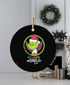 The Grinch I Hate People But I Love My Washington Capitals Ornament Custom Name