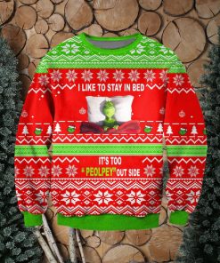 The Grinch I Like To Stay In Bed Ugly Christmas Sweater Perfect Holiday Gift