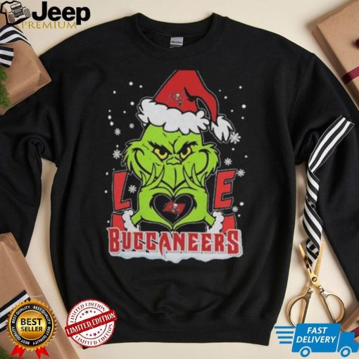 The Grinch Love Heart Tampa Bay Buccaneers Football Christmas 2023 Shirt