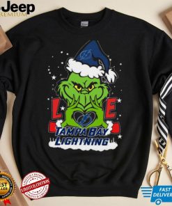 The Grinch Love Heart Tampa Bay Lightning Football Christmas 2023 Shirt