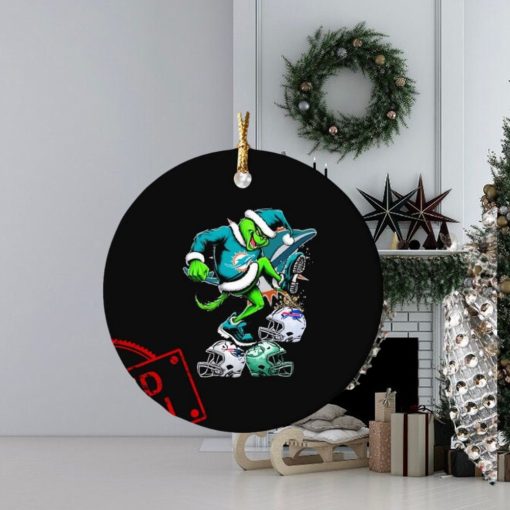 The Grinch Miami Dolphins Stomp On NFL Teams Christmas Ornament