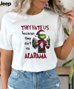 The Grinch Middle Finger They Hate Us Because Ain’t Us Alabama Crimson Tide Christmas Shirt