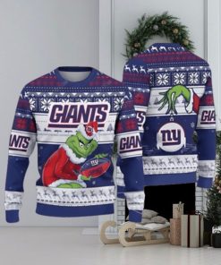 The Grinch New York Giants All Over Print 3D Ugly Christmas Sweater Xmas 3D Printed Christmas Sweater Gift