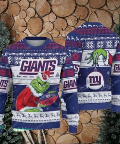 The Grinch New York Giants All Over Print 3D Ugly Christmas Sweater