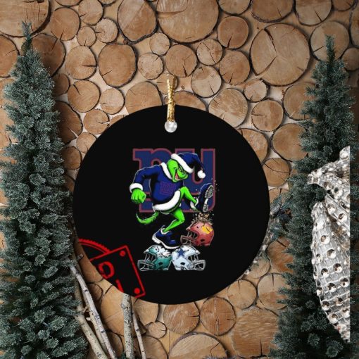 The Grinch New York Giants Stomp On NFL Teams Christmas Ornament