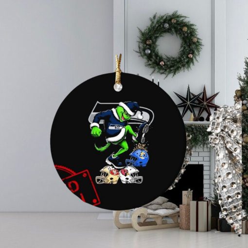 The Grinch Seattle Seahawks Stomp On NFL Teams Christmas Ornament