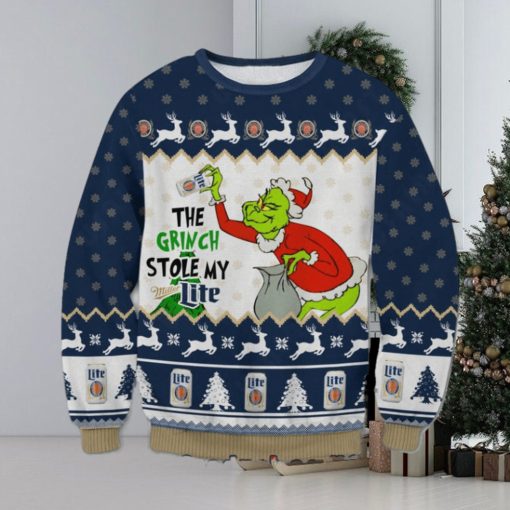 The Grinch Stole My Miller Lite Ugly Christmas Sweater