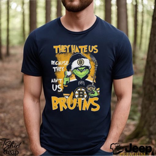 The Grinch They Hate Us Because Ain’t Us Boston Bruins Ice Hockey 2023 Christmas ShirtThe Grinch They Hate Us Because Ain’t Us Boston Bruins Ice Hockey 2023 Christmas Shirt