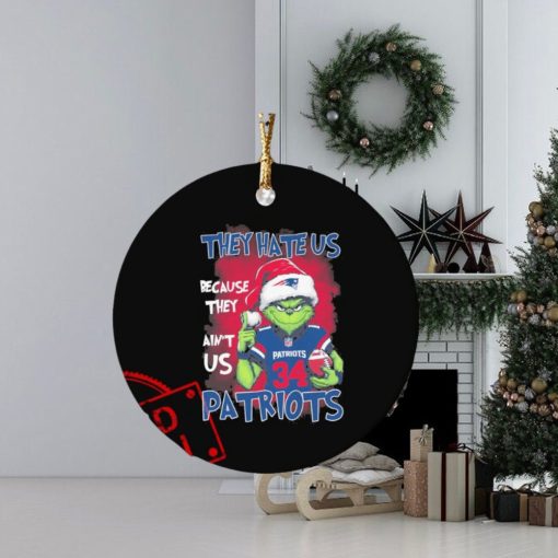 The Grinch They Hate Us Because Ain’t Us New England Patriots Gameday Football Christmas Ornament