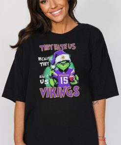 The Grinch Vikings Player The Hate Us Because They Ain’t Us Minnesota Vikings Football Christmas T shirt