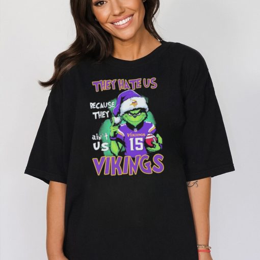 The Grinch Vikings Player The Hate Us Because They Ain’t Us Minnesota Vikings Football Christmas T shirt