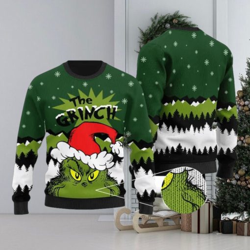 The Grinch With Christmas Hat 3D Ugly Sweater