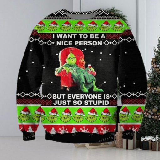 The Grinch – I Want To Be A Nice Person Christmas Ugly Sweater Party