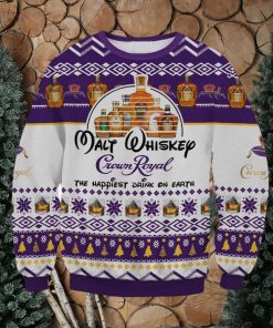 The Happiest Drink On Earth Whiskey Ugly Christmas Sweater, Gift for Christmas Holiday