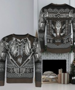 The Hobbit Bifur Iron Hill Dwarves Snowflake Pattern Holiday Ugly Christmas Sweater