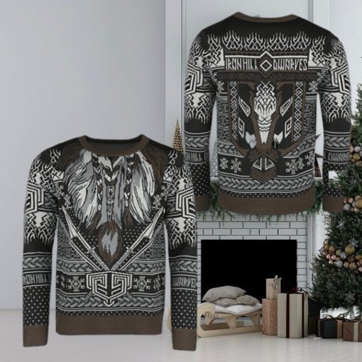 The Hobbit Bifur Iron Hill Dwarves Snowflake Pattern Holiday Ugly Christmas Sweater